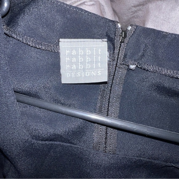 Vintage Rabbit Rabbit Rabbit Womens Short  Dress  Size 16 Black - Picture 4 of 5